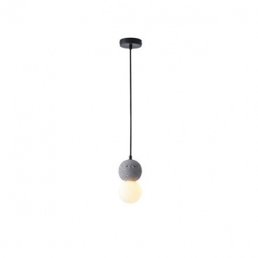 Arte Illumina Φωτιστικό Κρεμαστό Γύψινο Γκρι G9 Max 15W 100x100x210mm PLASTER SERIES (144-50022)
