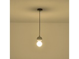 Arte Illumina Φωτιστικό Κρεμαστό Γύψινο Γκρι G9 Max 15W 100x100x210mm PLASTER SERIES (144-50022)