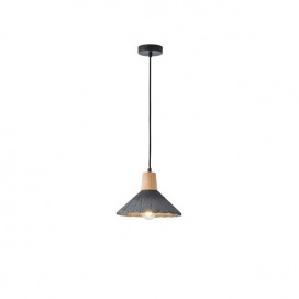Arte Illumina Φωτιστικό Κρεμαστό Γύψινο Μαύρο 1x E27 Max 15W 250x250x180mm PLASTER SERIES (144-50013)