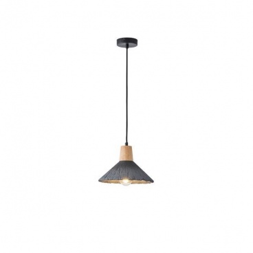 Arte Illumina Φωτιστικό Κρεμαστό Γύψινο Μαύρο 1x E27 Max 15W 250x250x180mm PLASTER SERIES (144-50013)