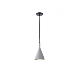 Arte Illumina Φωτιστικό Κρεμαστό Γύψινο Γκρι 1x E27 Max 15W 150x150x250mm YESO (144-50012)