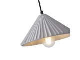 Arte Illumina Φωτιστικό Κρεμαστό Γύψινο Γκρι 1x E27 Max 15W 250x250x1240mm PLATRE (144-50011)