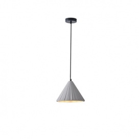 Arte Illumina Φωτιστικό Κρεμαστό Γύψινο Γκρι 1x E27 Max 15W 240x240x210mm PLATRE (144-50010)