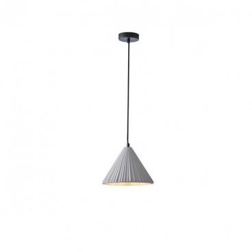 Arte Illumina Φωτιστικό Κρεμαστό Γύψινο Γκρι 1x E27 Max 15W 240x240x210mm PLATRE (144-50010)