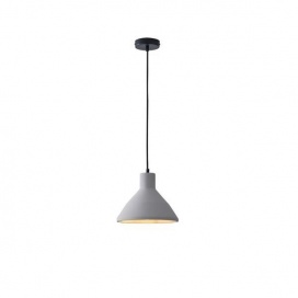 Arte Illumina Φωτιστικό Κρεμαστό Γύψινο Γκρι 1x E27 Max 15W 240x240x200mm YESO (144-50009)