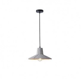 Arte Illumina Φωτιστικό Κρεμαστό Γύψινο Γκρι 1x E27 Max 15W 320x320x160mm PLASTER SERIES (144-50008)