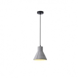 Arte Illumina Φωτιστικό Κρεμαστό Γύψινο Γκρι 1x E27 Max 15W 200x200x210mm PLASTER SERIES (144-50007)