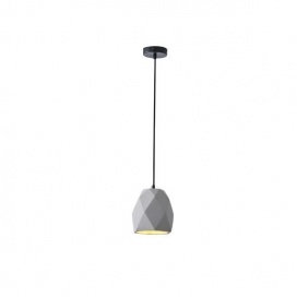 Arte Illumina Φωτιστικό Κρεμαστό Γύψινο Γκρι 1x E27 Max 15W 160x160x170mm PLASTER SERIES (144-50006)