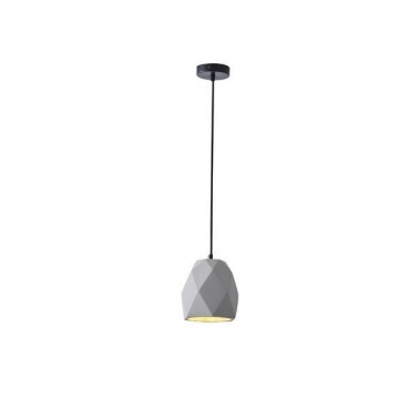 Arte Illumina Φωτιστικό Κρεμαστό Γύψινο Γκρι 1x E27 Max 15W 160x160x170mm PLASTER SERIES (144-50006)