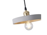 Arte Illumina Φωτιστικό Κρεμαστό Γύψινο Γκρι 1x E27 Max 15W 210x210x75mm YESO (144-50005)