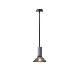 Arte Illumina Φωτιστικό Κρεμαστό Γύψινο Μαύρο 1x E27 Max 40W 120x120x260mm SCOURO (144-50004)