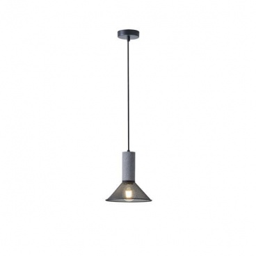 Arte Illumina Φωτιστικό Κρεμαστό Γύψινο Μαύρο 1x E27 Max 40W 120x120x260mm SCOURO (144-50004)