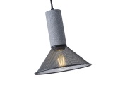 Arte Illumina Φωτιστικό Κρεμαστό Γύψινο Μαύρο 1x E27 Max 40W 120x120x260mm SCOURO (144-50004)