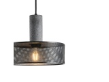 Arte Illumina Φωτιστικό Κρεμαστό Γύψινο Μαύρο 1x E27 Max 40W 255x255x200mm SCOURO (144-50002)