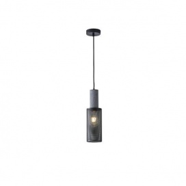 Arte Illumina Φωτιστικό Κρεμαστό Γύψινο Μαύρο 1x E27 Max 40W 100x100x340mm SCOURO (144-50000)
