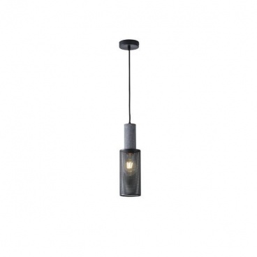 Arte Illumina Φωτιστικό Κρεμαστό Γύψινο Μαύρο 1x E27 Max 40W 100x100x340mm SCOURO (144-50000)