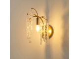 Arte Illumina Απλίκα Τοίχου Μέταλλο διαφανές Γυαλί E14 ΜΑΧ 15W 480X250mm KRISTALLO (144-47003)