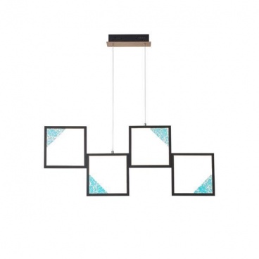 Arte Illumina Φωτιστικό Οροφής Αλουμινίου LED 36W 3000K 850lm 820X16X1340mm Μαύρο SQUARE (144-46062)
