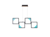 Arte Illumina Φωτιστικό Οροφής Αλουμινίου LED 36W 3000K 850lm 820X16X1340mm Μαύρο SQUARE (144-46062)