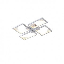 Arte Illumina Φωτιστικό Οροφής Αλουμίνιο LED 36W 3000K 900lm 450X580X55mm Μαύρο SQUARE (144-46061)