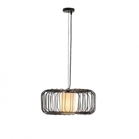 Arte Illumina Φωτιστικό Κρεμαστό Μεταλλικό 1XE27 Max 15W 340X340X1520mm Μαύρο OGGI (144-46028)