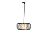 Arte Illumina Φωτιστικό Κρεμαστό Μεταλλικό 1XE27 Max 15W 340X340X1520mm Μαύρο OGGI (144-46028)