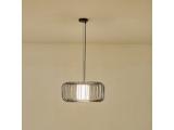 Arte Illumina Φωτιστικό Κρεμαστό Μεταλλικό 1XE27 Max 15W 340X340X1520mm Μαύρο OGGI (144-46028)