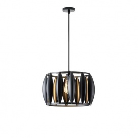Arte Illumina Φωτιστικό Κρεμαστό Μεταλλικό 1XE27 Max 15W 425X425X1300mm Μαύρο OGGI (144-46026)