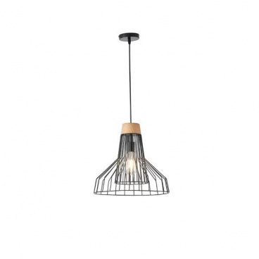 Arte Illumina Φωτιστικό Κρεμαστό Μεταλλικό 1XE27 Max 15W 360X360X1380mm Μαύρο OGGI (144-46018)