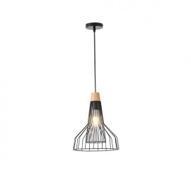 Arte Illumina Φωτιστικό Κρεμαστό Μεταλλικό 1XE27 Max 15W 260X260X1370mm Μαύρο OGGI (144-46017)