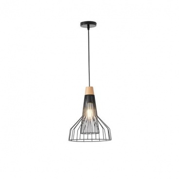 Arte Illumina Φωτιστικό Κρεμαστό Μεταλλικό 1XE27 Max 15W 260X260X1370mm Μαύρο OGGI (144-46017)