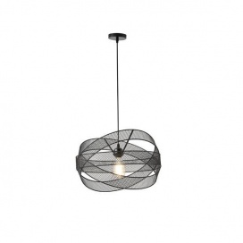 Arte Illumina Φωτιστικό Κρεμαστό Μεταλλικό 1XE27 Max 15W 250X250X1280mm Μαύρο OGGI (144-46015)