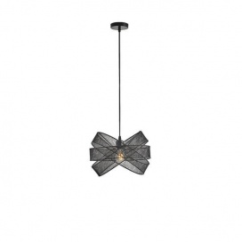 Arte Illumina Φωτιστικό Κρεμαστό Μεταλλικό 1XE27 Max 15W 350X350X1270mm Μαύρο OGGI (144-46014)