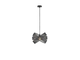 Arte Illumina Φωτιστικό Κρεμαστό Μεταλλικό 1XE27 Max 15W 350X350X1270mm Μαύρο OGGI (144-46014)
