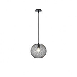 Arte Illumina Φωτιστικό Κρεμαστό Μεταλλικό 1XE27 Max 15W 350X350Χ1360mm Μαύρο OGGI (144-46011)