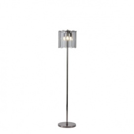 Arte Illumina Φωτιστικό Επιδαπέδιο Γυαλί 3XE14 Max 15W Φ300Χ1600mm Μαύρο MIRA (144-40023)
