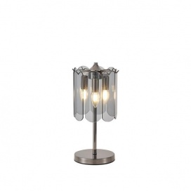 Arte Illumina Φωτιστικό Επιτραπέζιο Γυαλί 3XE14 Max 15W Φ200Χ430mm Μαύρο MIRA (144-40022)