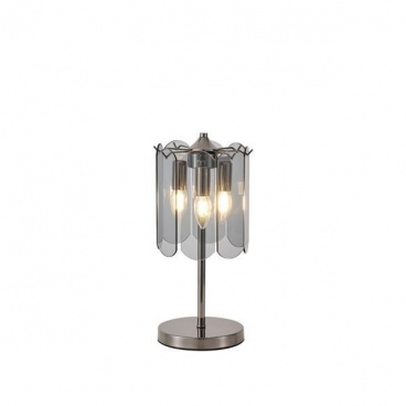 Arte Illumina Φωτιστικό Επιτραπέζιο Γυαλί 3XE14 Max 15W Φ200Χ430mm Μαύρο MIRA (144-40022)