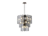 Arte Illumina Φωτιστικό Κρεμαστό 14φωτο Γυαλί 14ΧΕ14 ΜΑΧ 15W Φ550Χ1500mm Μαύρο MIRA (144-40021)