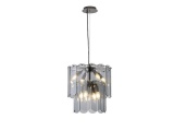 Arte Illumina Φωτιστικό Κρεμαστό 8φωτο Γυαλί 8ΧΕ14 ΜΑΧ 15W Φ420Χ1500mm Μαύρο MIRA (144-40020)