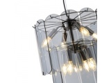 Arte Illumina Φωτιστικό Κρεμαστό 8φωτο Γυαλί 8ΧΕ14 ΜΑΧ 15W Φ420Χ1500mm Μαύρο MIRA (144-40020)