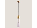 Arte Illumina Φωτιστικό Κρεμαστό Φ10X40 1XE14 Max 7W Διάφανο/Χρυσό CALLIOPE (144-40012)