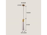 Arte Illumina Φωτιστικό Κρεμαστό Φ10X40 1XE14 Max 7W Διάφανο/Χρυσό CALLIOPE (144-40012)