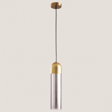 Arte Illumina Φωτιστικό Κρεμαστό Φ10X40 Max 7W Ε14X1 SMOKY/Χρυσό CALLIOPE (144-40010)