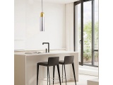 Arte Illumina Φωτιστικό Κρεμαστό Φ10X40 Max 7W Ε14X1 SMOKY/Χρυσό CALLIOPE (144-40010)