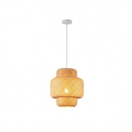 Arte Illumina Φωτιστικό Κρεμαστό Μπαμπού 1XE27 Max 15W 310X310X350mm CALYPSO (144-33086)