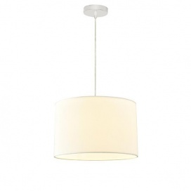 Arte Illumina Φωτιστικό Κρεμαστό Ύφασμα 1XΕ27 Max 15WΦ380ΧH240mm Λευκό SOHO (144-33074)