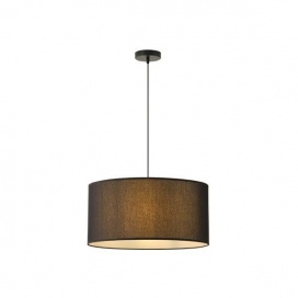 Arte Illumina Φωτιστικό Κρεμαστό Ύφασμα Μαύρο 1XΕ27 Max 15W Φ530Χ260mm SOHO (144-33072)