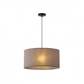Arte Illumina Φωτιστικό Κρεμαστό Ύφασμα Γκρι 1XΕ27 Max 15W Φ530ΧX260/mm SOHO (144-33071)