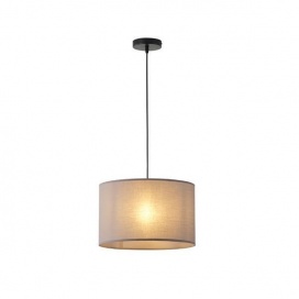 Arte Illumina Φωτιστικό Κρεμαστό Ύφασμα Γκρι 1XΕ27 Max 15W Φ380Χ240mm SOHO (144-33068)